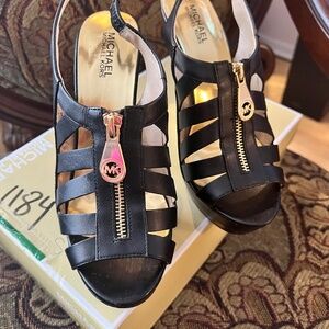 Shoes  leather high heels